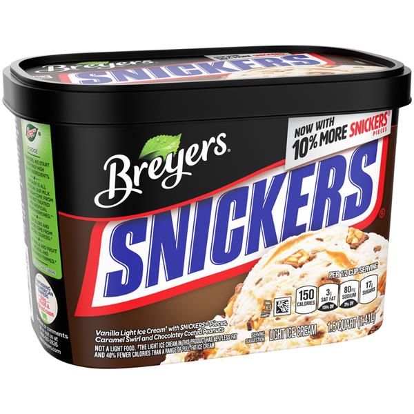 Breyers Blasts! Snickers Caramel Swirl Chunk Frozen Dairy Dessert | Hy ...