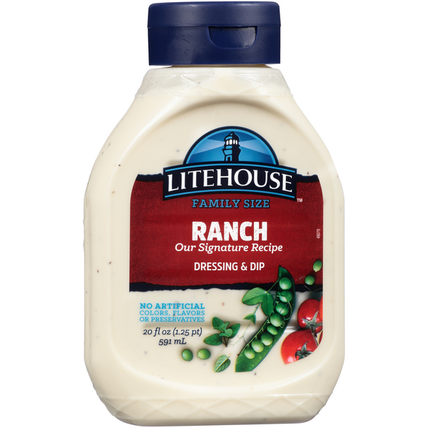 Litehouse Dressing & Dip, Ranch, Family Size 20 fl oz
