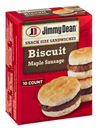 Jimmy Dean Biscuits Snack Size Maple Sausage 10Ct
