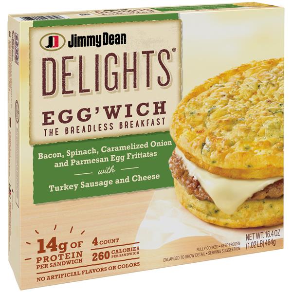 Jimmy Dean Delights Eggwich Bacon Spinach Turkey 4Ct | Hy ...