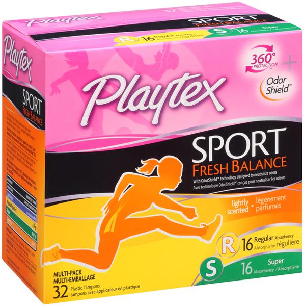 Playtex Sport Fresh Balance Multi-Pack Regular & Super Absorbency ...