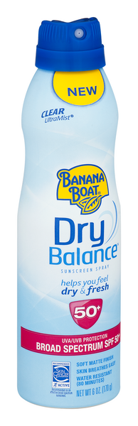 banana boat dry balance sunscreen spray