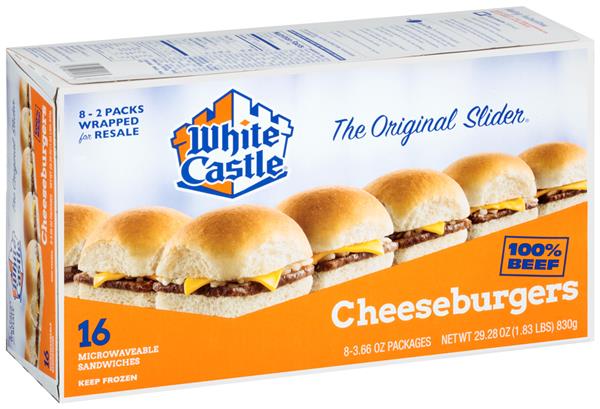 White Castle Microwaveable Cheeseburgers 6Ct | Hy-Vee ...