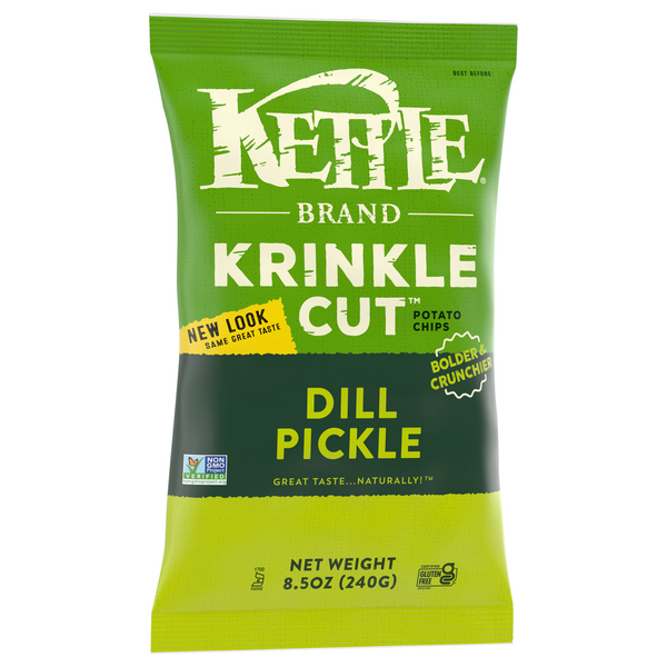 Kettle Brand Krinkle Cut Dill Pickle Potato Chips HyVee Aisles Online Grocery Shopping