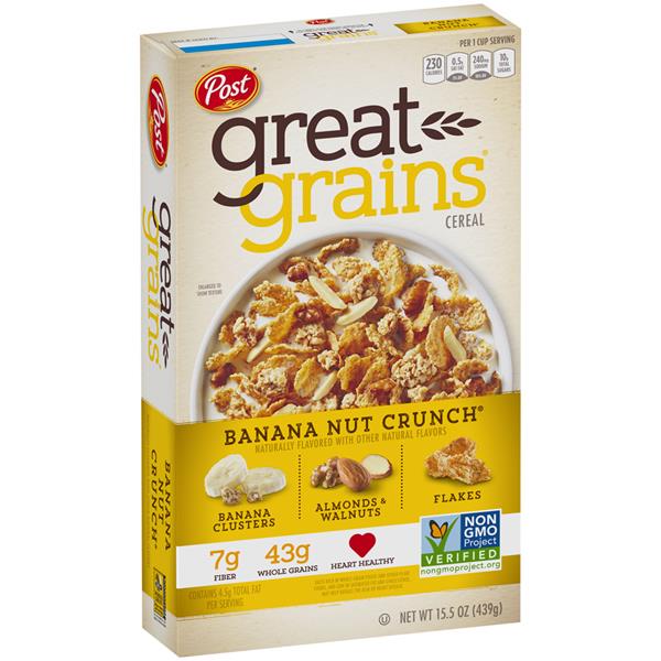 Post Great Grains Banana Nut Crunch Whole Grain Cereal 