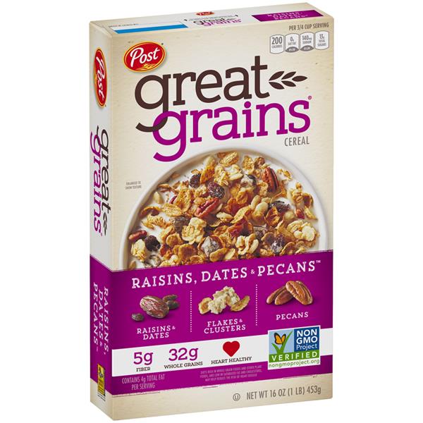 Post Great Grains Raisins Dates & Pecans Cereal HyVee Aisles Online Grocery Shopping