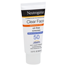Neutrogena Clear Face Sunscreen, Oil-Free, Broad Spectrum SPF50