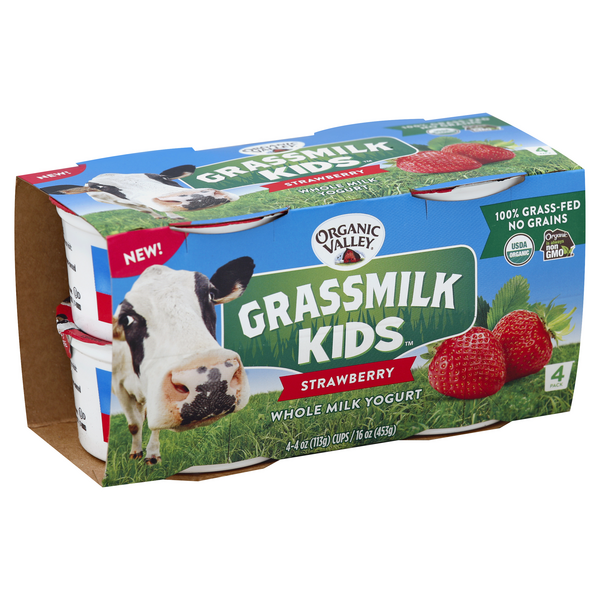 Organic Valley Grassmilk Kids Yogurt Cup Strawberry