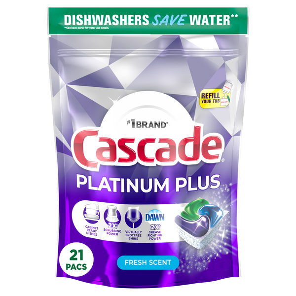 TRANSPARENCY CASCADE小 Cascade Platinum Plus ActionPacs, Fresh, 21 Count | Hy-Vee Aisles