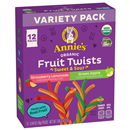 Annie's Organic Fruit Twists,  Strawberry Lemonade/Green Apple, Sweet & Sour, 12-0.64 oz Packs
