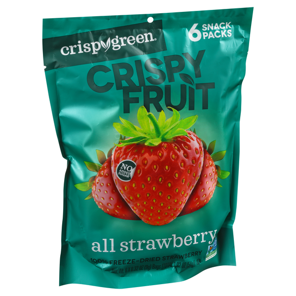 Crispy Green Crispy Fruit All Strawberry 6-0.32 oz | Hy-Vee Aisles ...