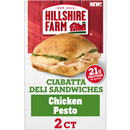 Hillshire Farm Chicken Pesto Ciabatta Deli Sandwiches, 2Ct