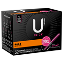 U by Kotex Click Compact Tampons, Super Plus Absorbency, Unscented