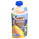 Happy Tot Organics Fiber & Protein Pear, Blueberry & Spinach Fruit and Veggie Blend