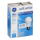 GE Energy Efficient Soft White 43W General Purpose Halogen Bulbs