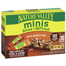 Nature Valley Minis Sweet & Salty Nut, Dark Chocolate Peanut & Almond 10-0.75 oz Bars