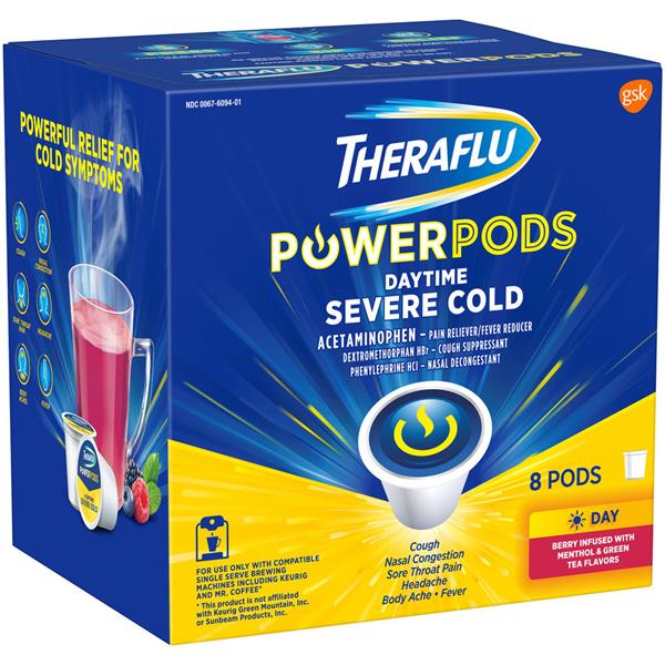 Theraflu Power Pods Daytime Severe Cold Berry with Menthol ...