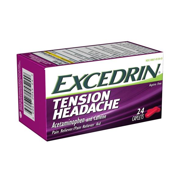 Excedrin Tension Headache Pain Reliever Caplets - 24 CT ...