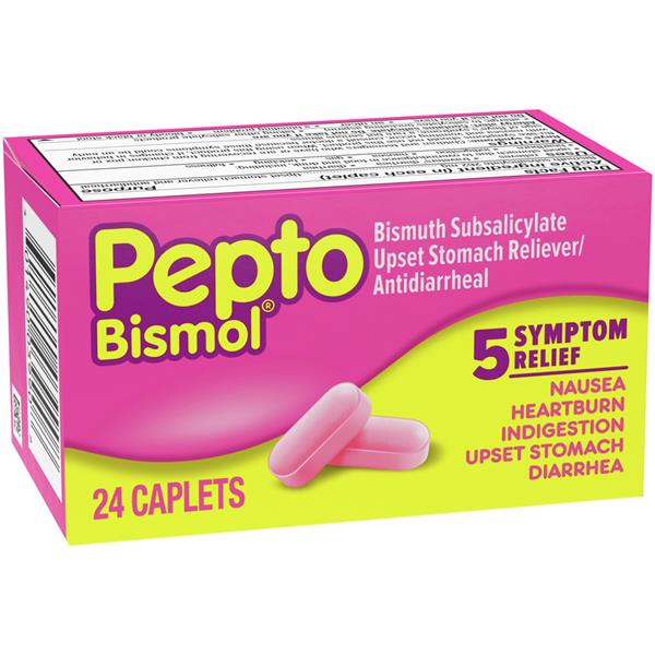 Pepto-Bismol 5 Symptom Digestive Relief Caplets | Hy-Vee Aisles Online ...