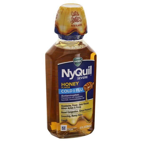 Vicks Nyquil Severe Honey Cold And Flu 