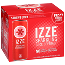 Izze Sparkling Juice Beverage, Strawberry, 6Pk