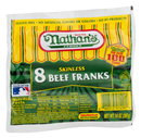 Nathan's Famous Skinless Beef Franks 8 Count