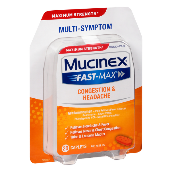 Mucinex Fast-Max Cold & Sinus Maximum Strength | Hy-Vee Aisles Online ...