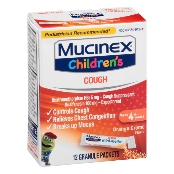 Children's Mucinex Orange Creme Cough MiniMelts HyVee Aisles Online