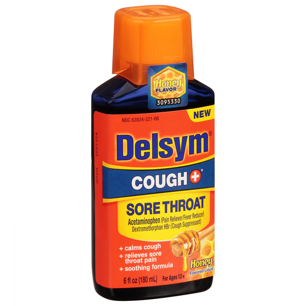 Delsym Cough + Sore Throat, Honey HyVee Aisles Online Grocery Shopping