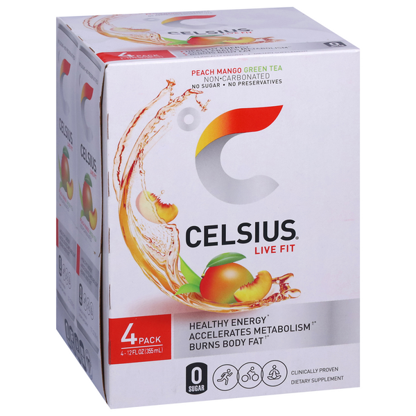 Fizz Free Peach Mango Green Tea - Celsius