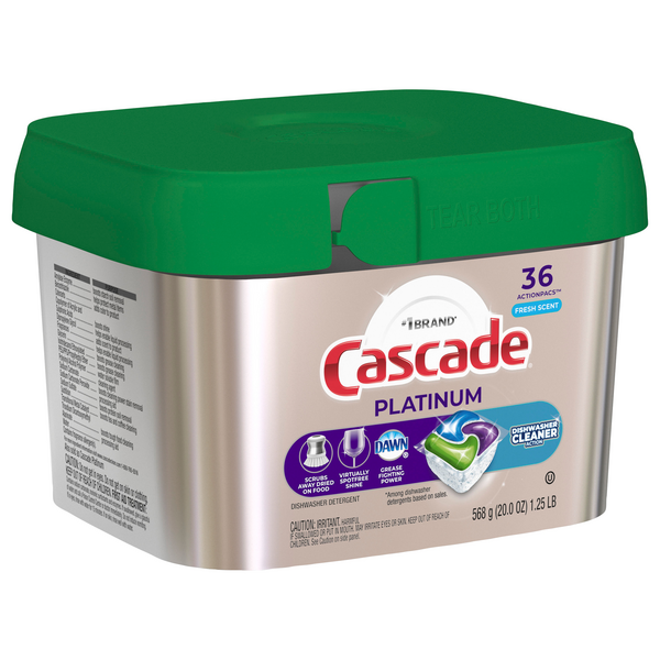 Cascade Dishwasher Detergent, Fresh Scent, Actionpacs 17 Ea, Soap