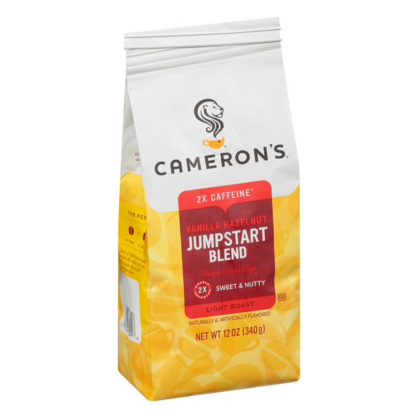 Cameron's Light Roast Ground Vanilla Hazelnut Jumpstart Blend Coffee 12 ...