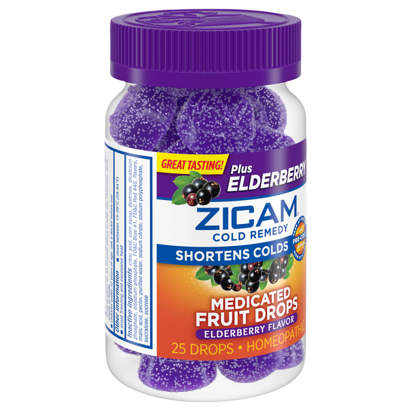 Zicam Mixed Berry Plus Elderberry Medicated Fruit Drops | Hy-Vee