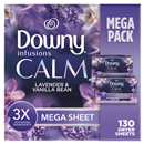 Downy Infusions CALM, Lavender and Vanilla Bean Mega Dryer Sheets