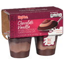 Hy-Vee Chocolate Vanilla Pudding 4-3.25 oz Cups
