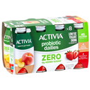 Activia Zero Added Sugar Probiotic Dailies, Peach & Strawberry, 8Pk