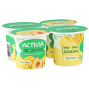 Activia ProActive Peach Mango Pre + Probiotics Low Fat Yogurt, 4Ct