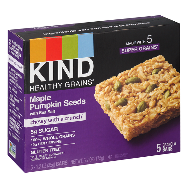 KIND Healthy Grains Maple Pumpkin Seeds with Sea Salt Granola Bars 51.