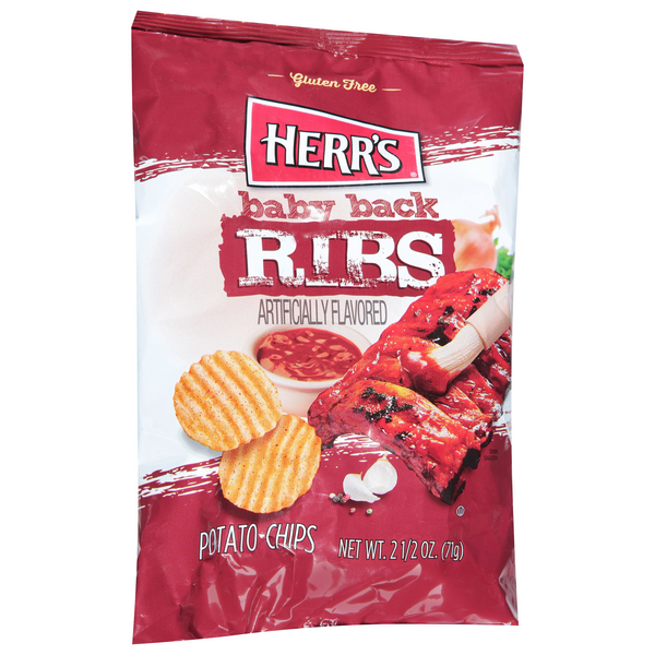 Herr's Baby Back Ribs Potato Chips 2.5 oz | Hy-Vee Aisles Online ...