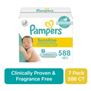 Pampers Pampers Sensitive Baby Wipes 588 Count, 7X