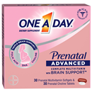 One A Day Prenatal Advanced Complete Multivitamin with Brain Support Tablets