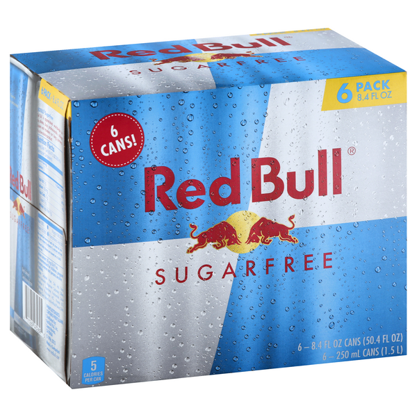 Red Bull Energy Drink Sugar Free 6pk Hy Vee Aisles Online Grocery Shopping