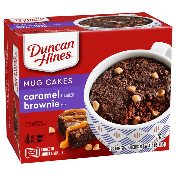 Duncan Hines Perfect Size for 1 Chocolate Decadent Caramel Brownie Mix ...