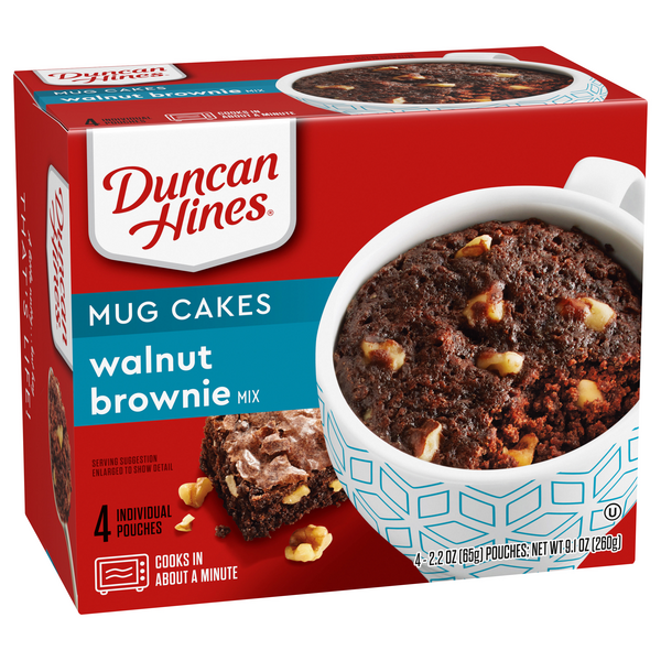 Duncan Hines Perfect Size for 1 Chocolate Decadent Walnut Brownie Mix 4