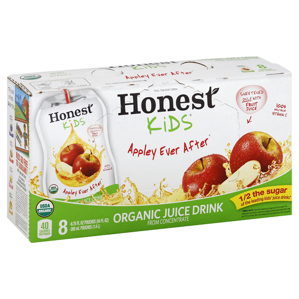 Honest Kids Appley Ever After Organic Juice Drink 8-6.75 fl oz Pouches ...