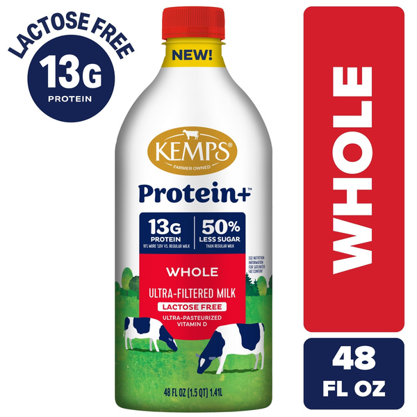 Kemps Protein+ Whole Ultra-Filtered Milk, Lactose Free | Hy-Vee