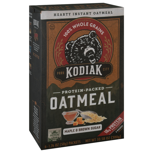 Kodiak Cakes Maple & Brown Sugar Instant Oatmeal 61.76 oz Packets Hy