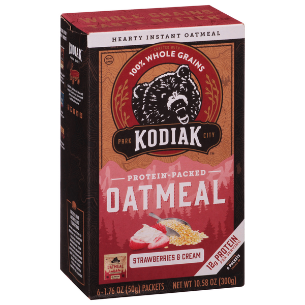 Kodiak Cakes Oatmeal, Strawberries & Cream 61.76 oz Packets HyVee