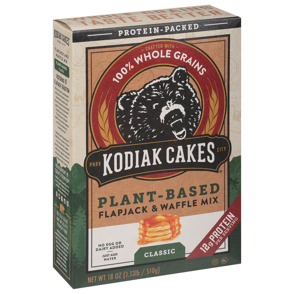 Kodiak Cakes Plant-Based Flapjack & Waffle Mix, Classic | Hy-Vee Aisles ...