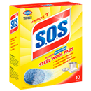S.O.S Reusable Soap Filled Steel Wool Pads 10Ct